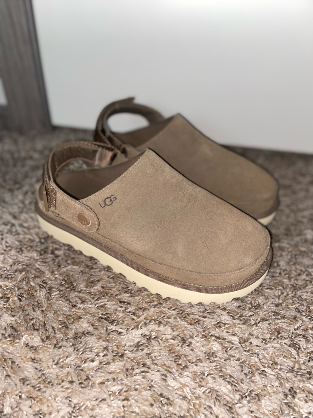 UGG Women's Tan Suede Clog Sandals